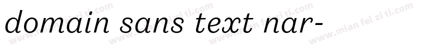 domain sans text nar字体转换